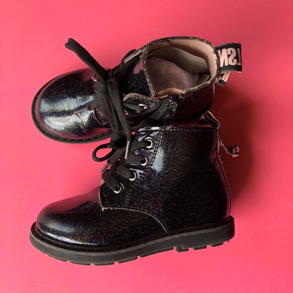 SIZE 7 | ZARA GLITTER COMBAT BOOTS